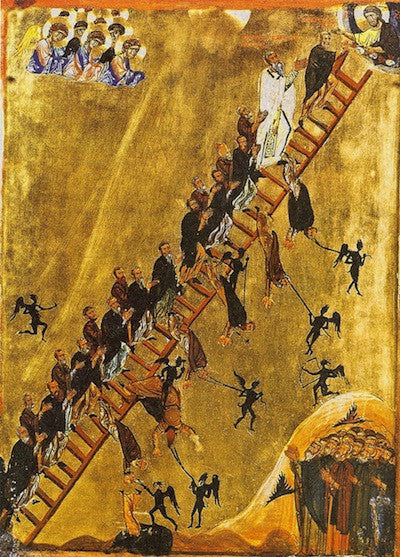Greek orthodox icon of the Ladder of Divine Ascent